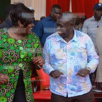 Gladys Wanga, Homabay Governor (Left) and Rigathi Gachagua in a dance
