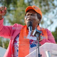Gladys Wanga addressing a gathering