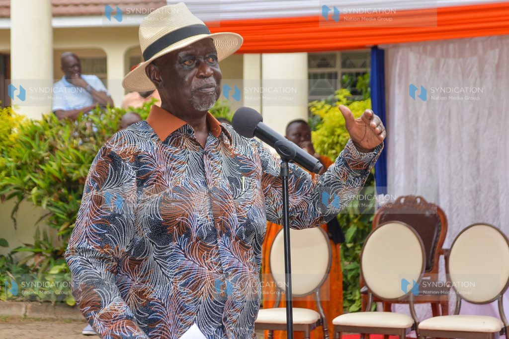 Dr Oburu Oginga during the traditional ceremony marking Raila Odinga Junior’s assumption of family leadership