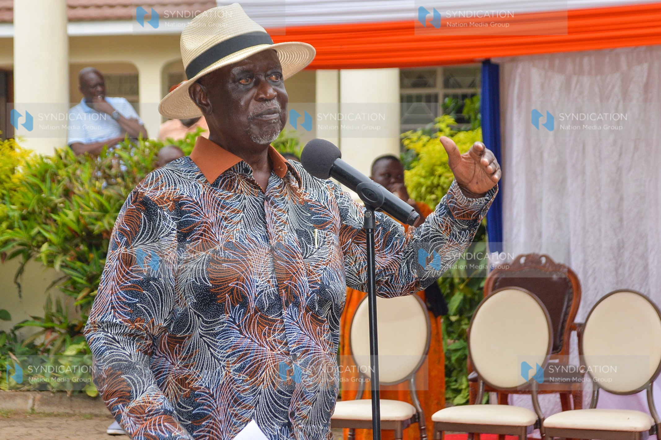 Dr Oburu Oginga during the traditional ceremony marking Raila Odinga Junior’s assumption of family leadership