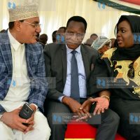 Cabinet Secretaries Najib Balala of Tourism, Jacob Kaimenyi of Lands and Raychelle Omamo of Defence