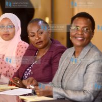 Youth CAS Nadia Ahmed Abdalla, CAS Transport Wavinya Ndeti and PS Maritime Nancy Karigithu