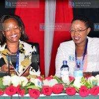 Ministry of Heath Principal Secretary Susan Mochache and Murang'a County Women Rep Sabina Chege