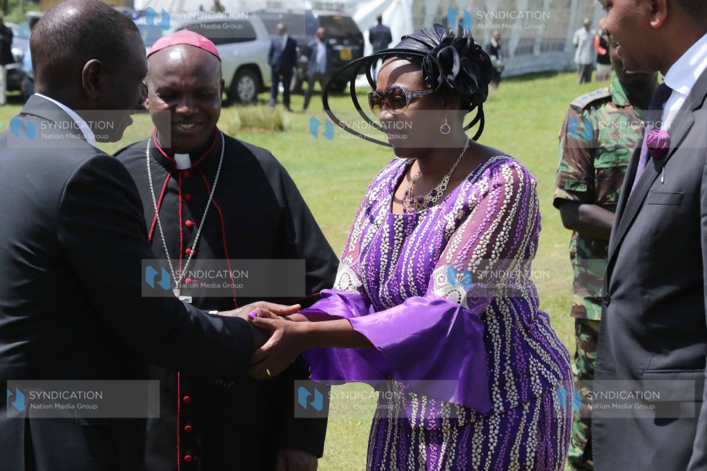Deputy President William Ruto consoles Murang'a women representative Sabina Chege