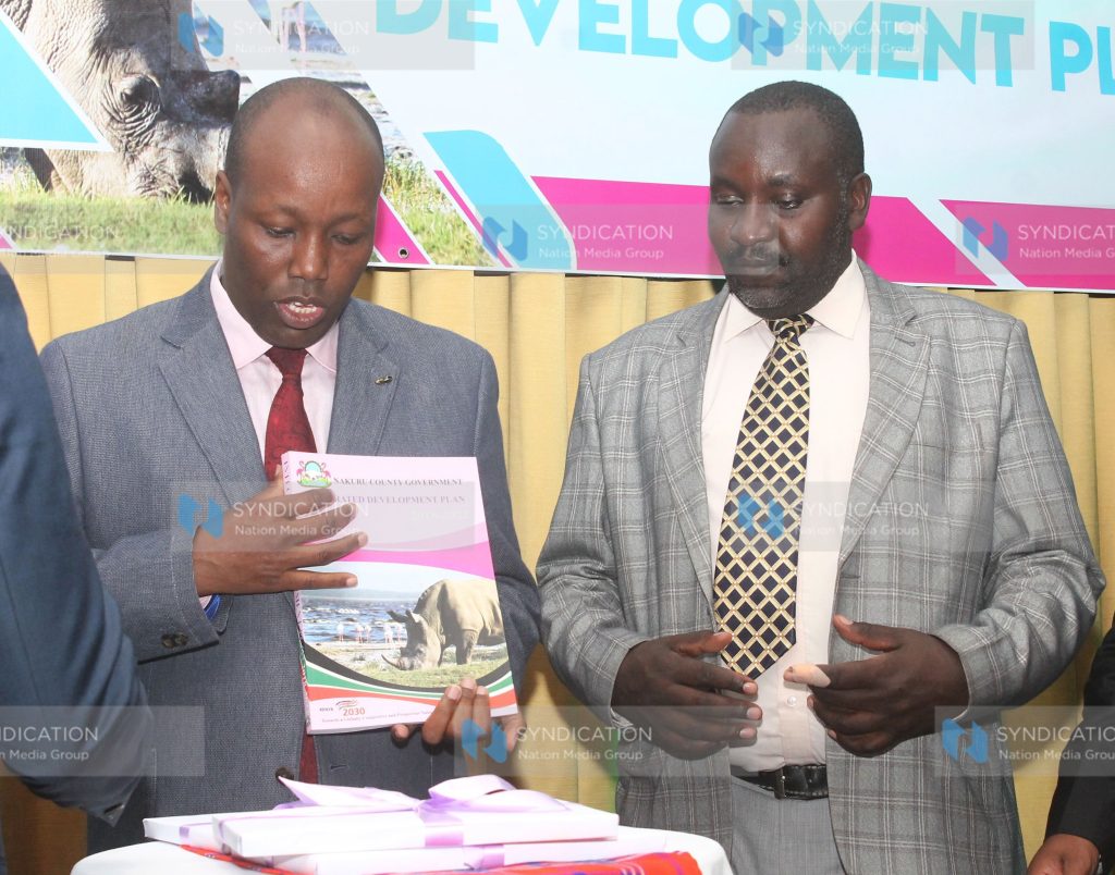 Nakuru Governor Lee Kinyanjui during the launch and dissemination of Nakuru County Integrated Development Plan (CIDP 2018–2022)