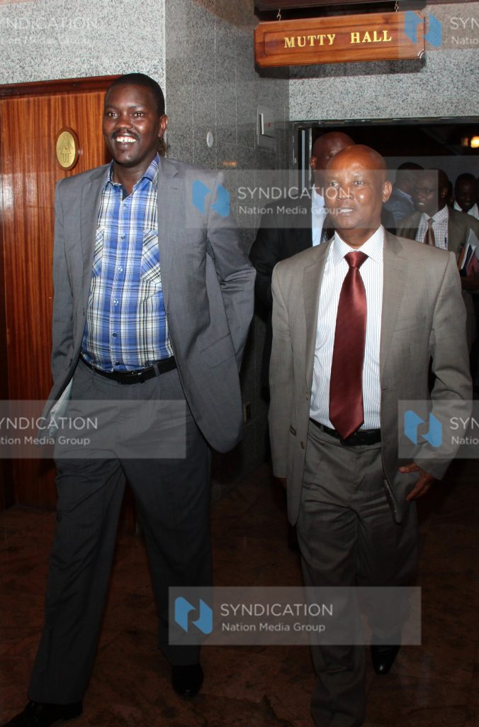Nakuru governor Kinuthia Mbugua and his Uasin Gichu counterpart Jackson Mandago