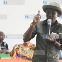Ababu Namwamba when he met delegates from Siaya