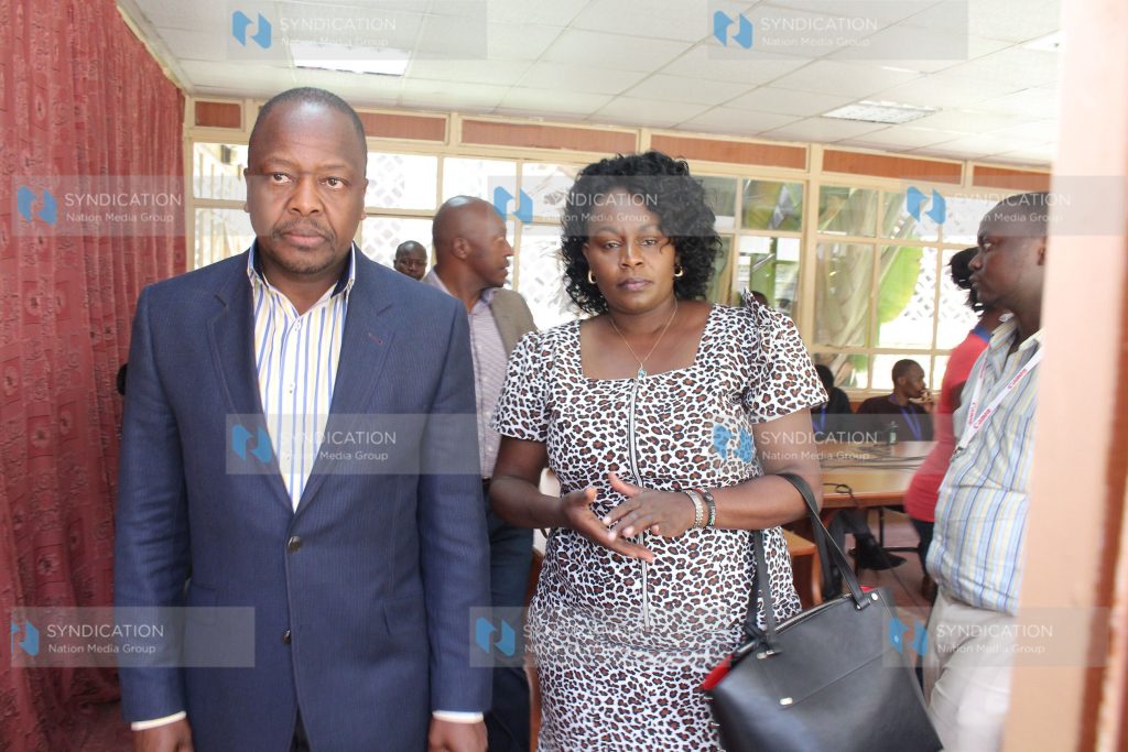 Nyeri senator Mutahi Kagwe and Nyeri county women representative Priscilla Nyokabi