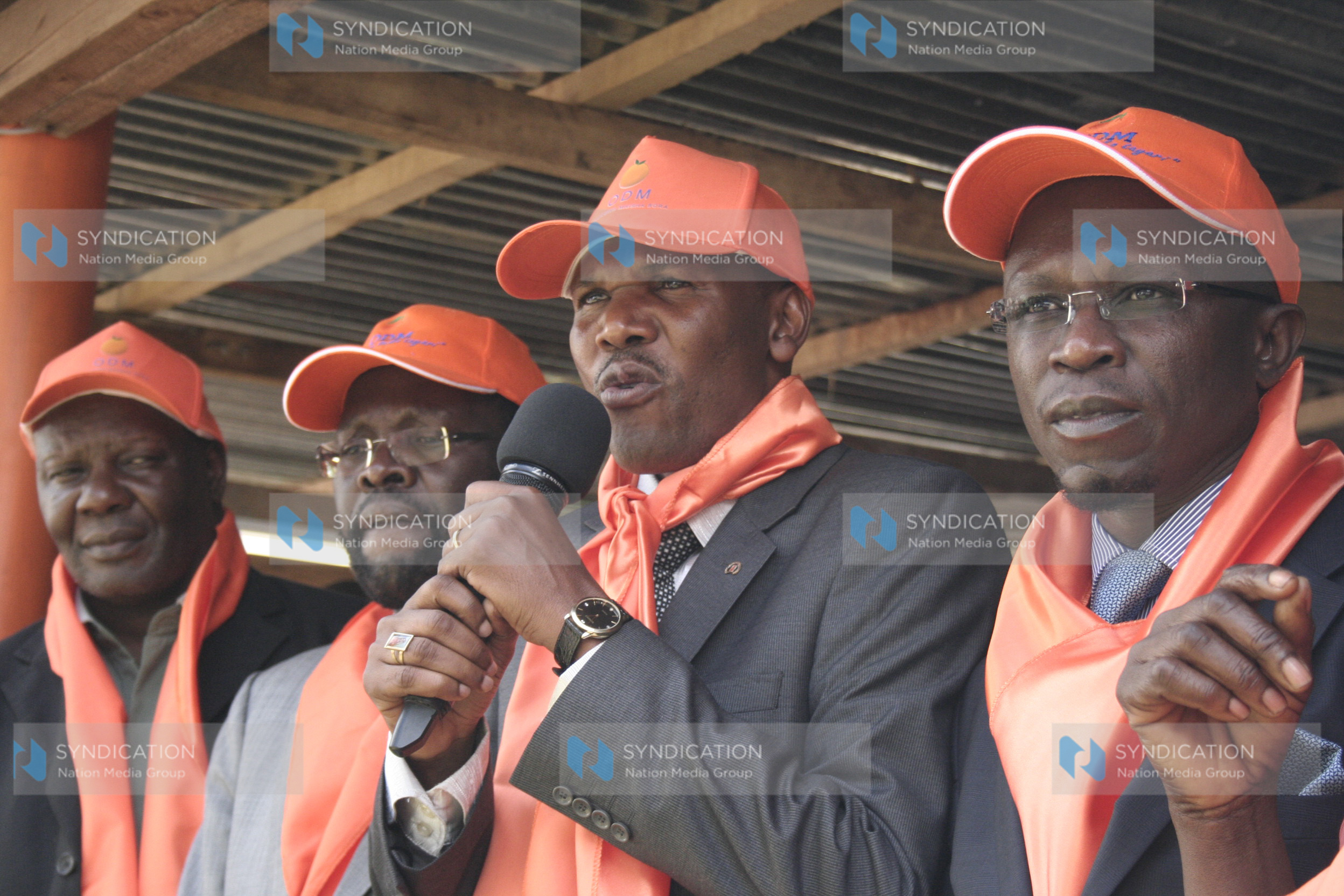Rev Lawrence Bomet of Nakuru County addresses the press