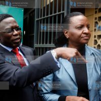 Parliamentary Accounts Committee Chair Ababu Namwamba and Chief Registrar of the Judiciary Ann Amadi