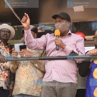 Nakuru County Governor Lee Kinyanjui together with Nyandarua County Governor Francis Kimemia, Cabinet Secretary Sicily Kariuki and other leaders