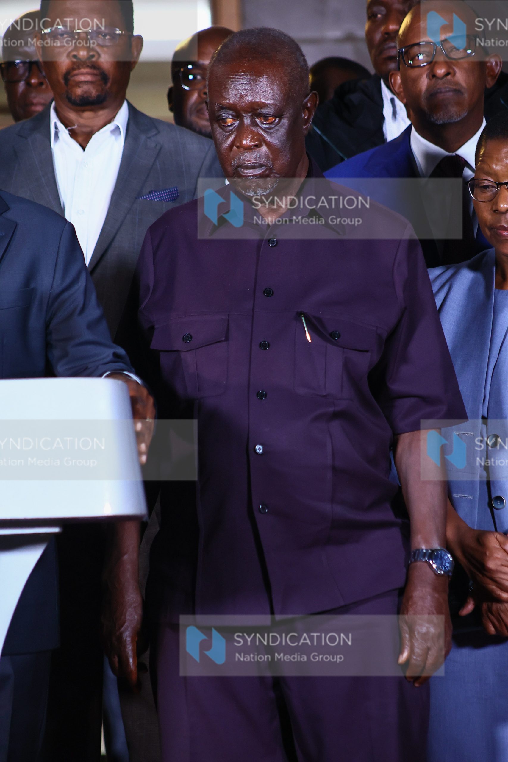 Siaya Senator Oburu Oginga, joined by other members of the National Funeral Committee