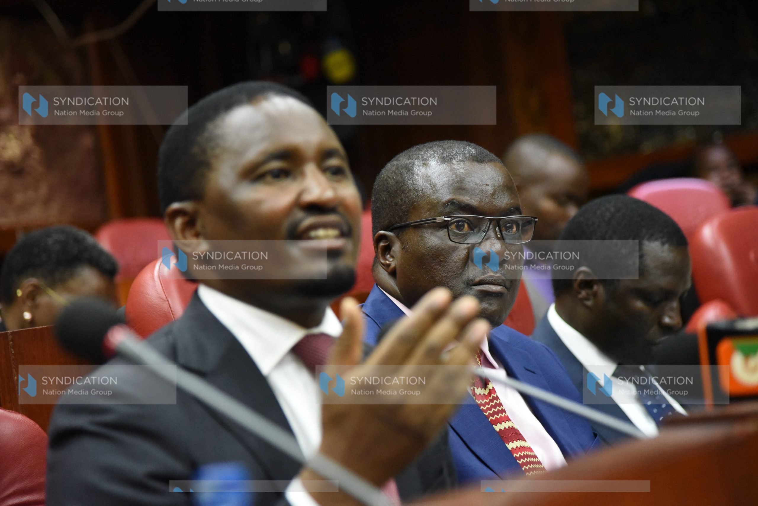 Agriculture Cabinet Secretary Mwangi Kiunjuri with Solomon Odera