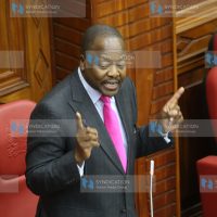 Senator Mutahi Kagwe addresses the Senate