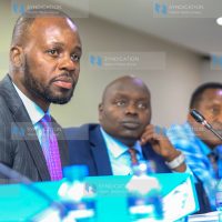 Chairperson Senate Public Accounts Committee Moses Kajwang Sen. Cherarkey Samson and Richard Onyonka