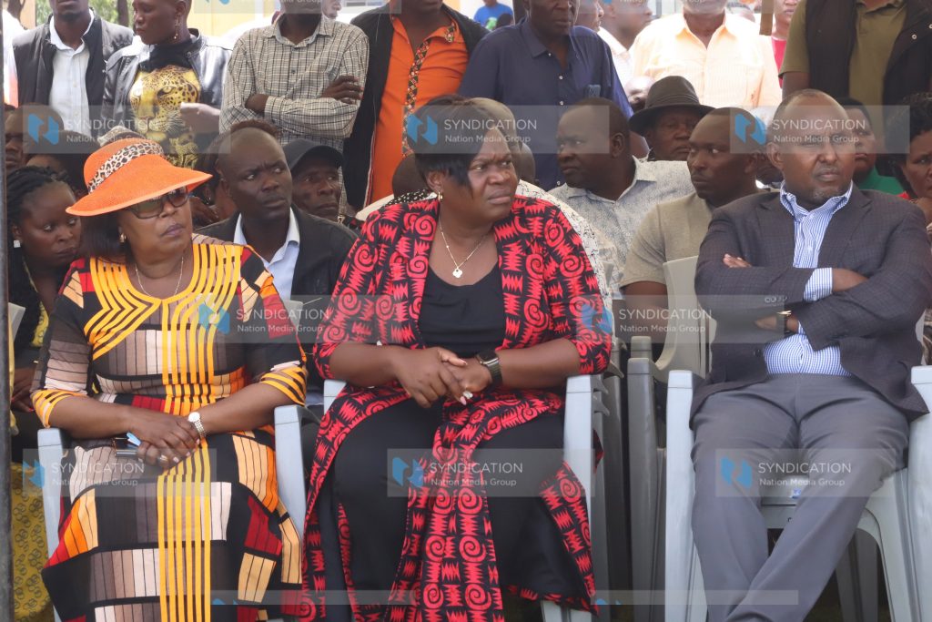 National Assembly Minority Leader Junet Mohamed, Homa Bay Governor Gladys Wanga and Kabondo Kasipul MP Eve Obara