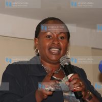 Youth assistant minister Wavinya Ndeti addresses guests