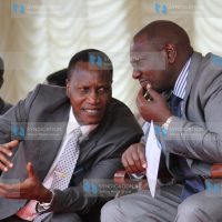 Deputy President William Ruto with Education cabinet secretary Jacob Kaimenyi