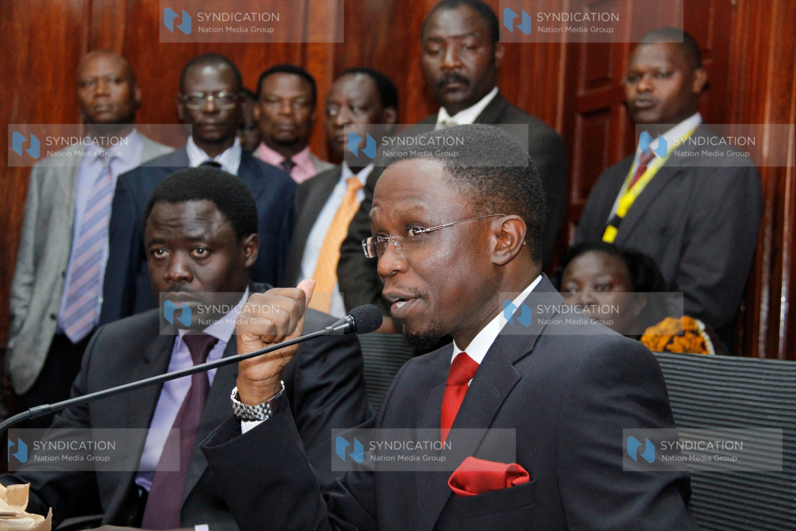 Ababu Namwamba appears before the National Assembly’s Powers and Privileges Committee