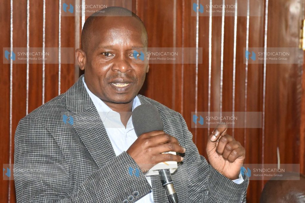 Interior Cabinet Secretary Prof. Kithure Kindiki during a security meeting