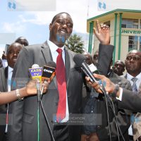 Meeting with workers at Moi University in Eldoret