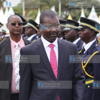 Governor Jackson Mandago inspects a guard of honour