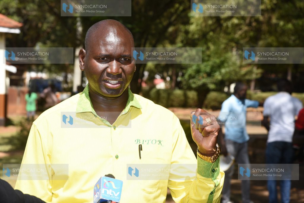 Julius Bitok, an aspirant for Uasin Gishu County gubernatorial seat