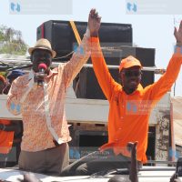 Raila Odinga Campaigns for ODM Candidate for the Senatorial seat in Homa Bay County Moses Kajwang'