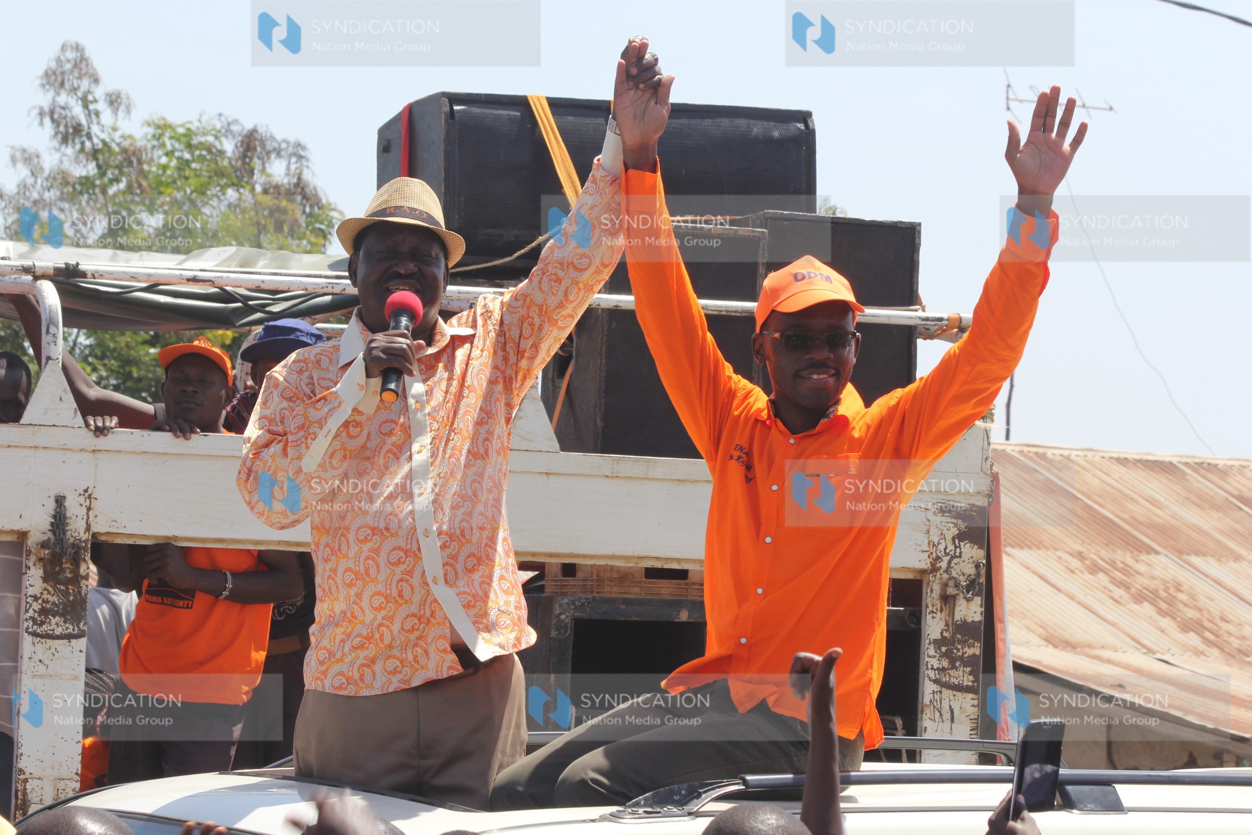 Raila Odinga Campaigns for ODM Candidate for the Senatorial seat in Homa Bay County Moses Kajwang’
