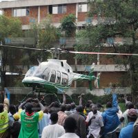 KNC presidential candidate Peter Kenneth of Eagle's chopper