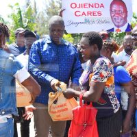 Kisumu Senator Prof Tom Ojienda, hosts residents of Kisumu County at his home in Awasi