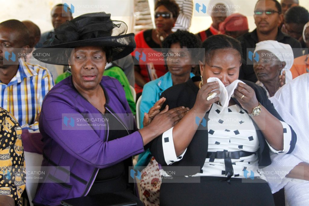 Lands Cabinet Secretary Charity Ngilu consoles Wavinya Ndeti