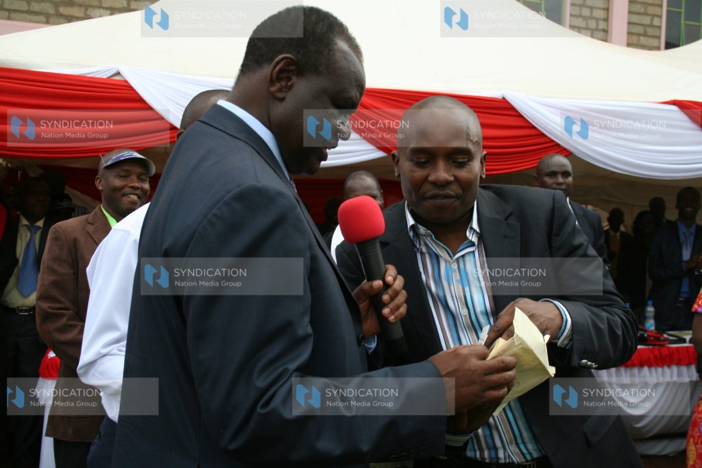Senate Majority Leader Kithure Kindiki with Meru Senator Kiraitu Murungi