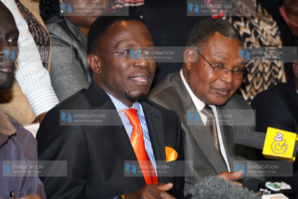 Budalangi MP Ababu Namwamba with Thomas Mwadeghu