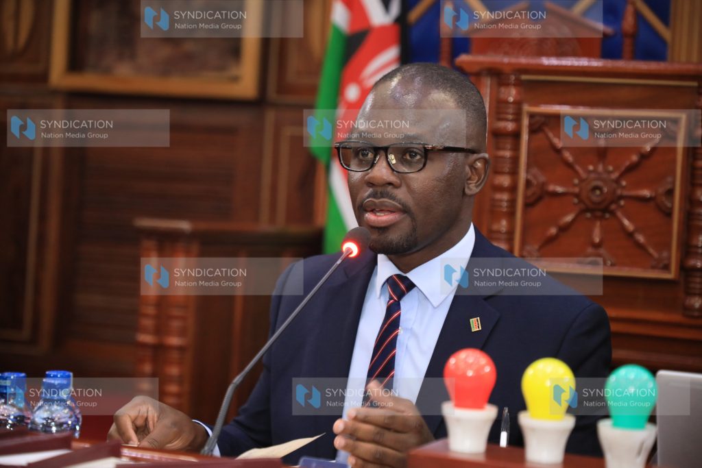 Moses Kajwang' chairman Senate standing committee on devolution and intergovernmental relations
