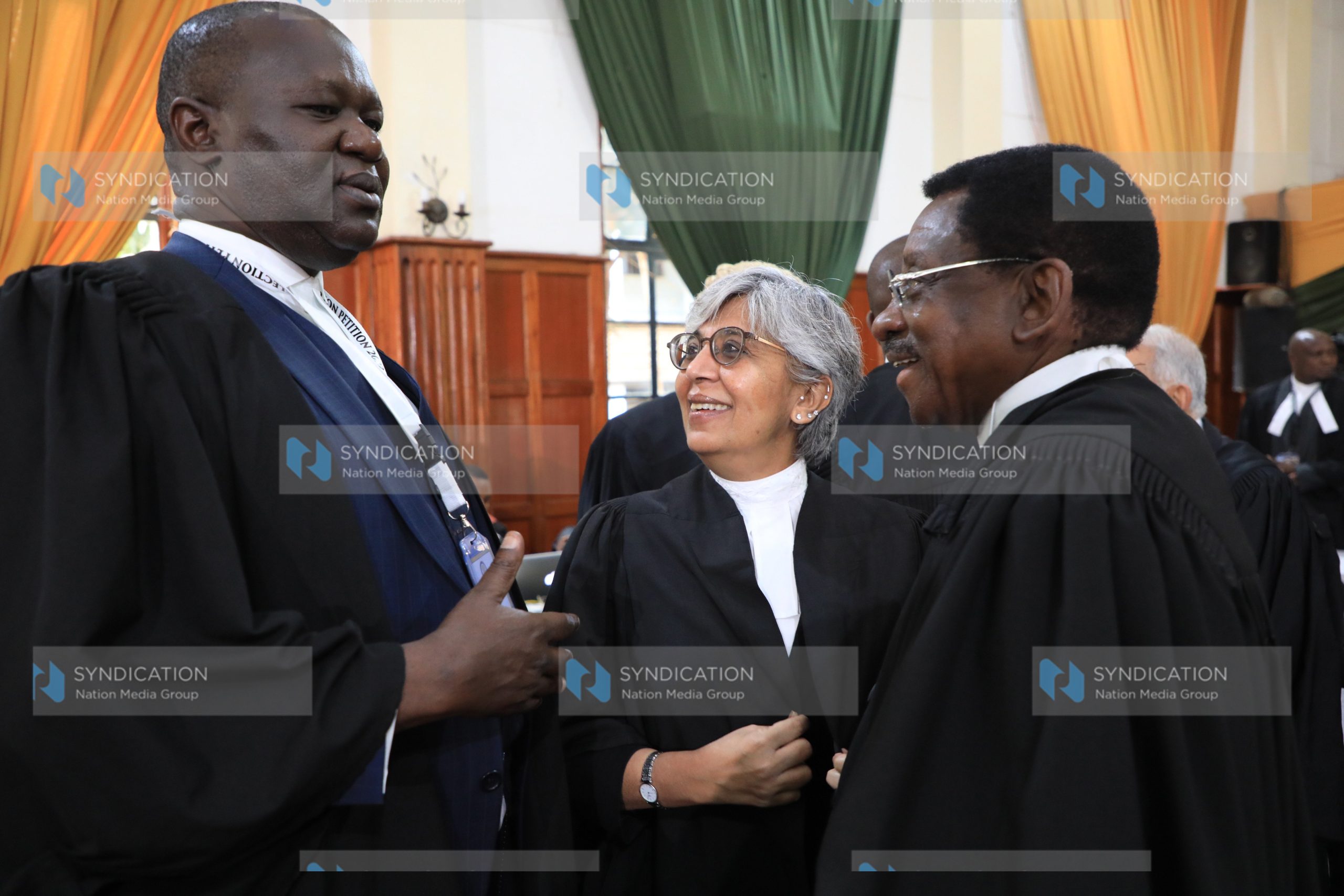 Senior Counsel Prof. Tom Ojienda, lawyer Zehrabanu Jan Mohamed and Senior Counsel James Orengo