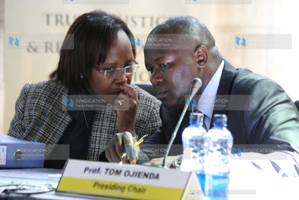 Prof Tom Ojienda and Commissioner Margaret Shava