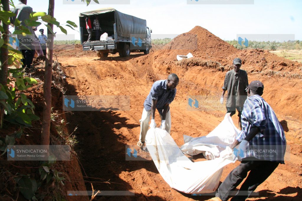 Bodies believed to be those from the burnt Kenya Assembles of God Church, Kiambaa