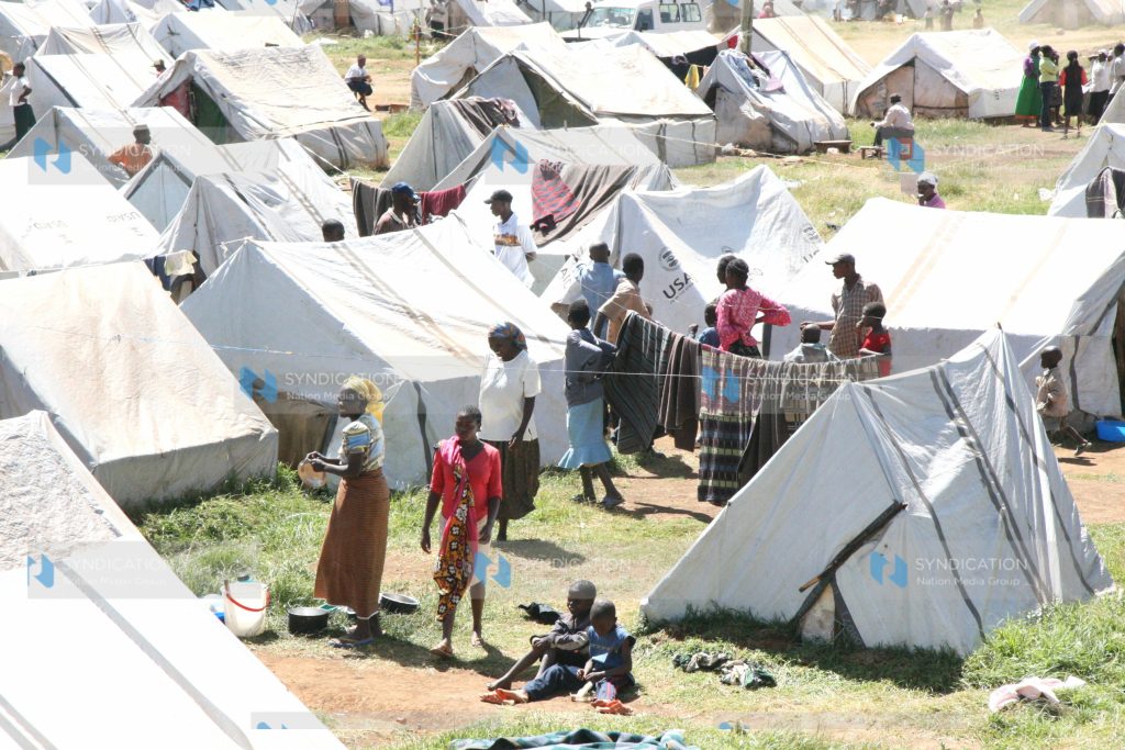 Internally displaced people at Eldoret Showground camp