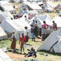 Internally displaced people at Eldoret Showground camp