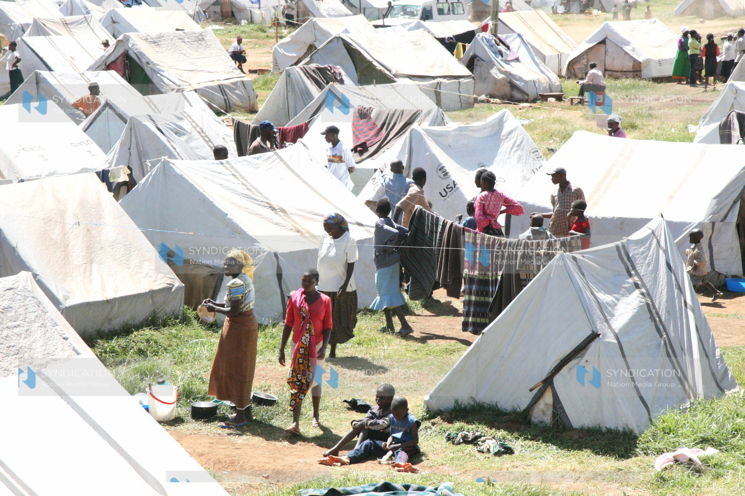 Internally displaced people at Eldoret Showground camp