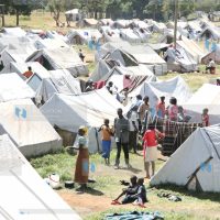 Internally displaced people at Eldoret Showground camp