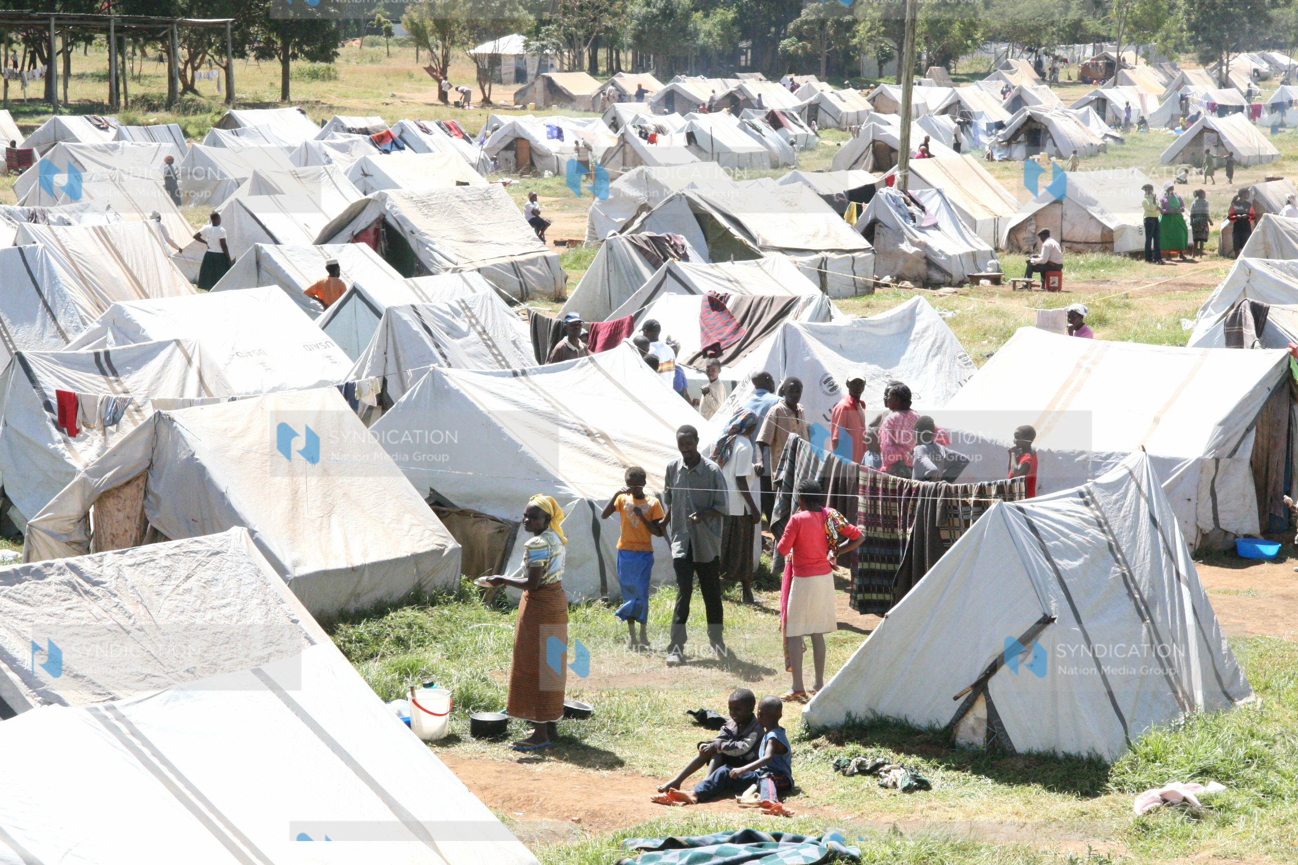Internally displaced people at Eldoret Showground camp