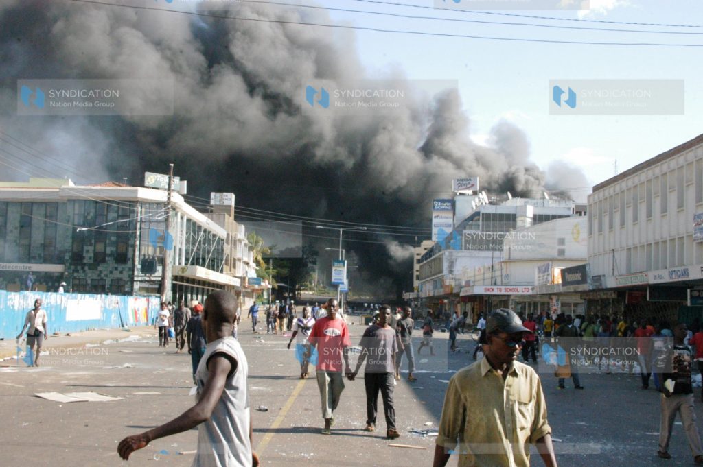 Kisumu's Oginga Odinga Street during the post-election violence