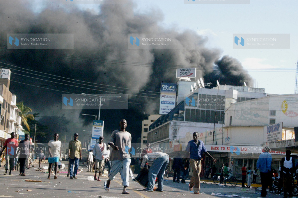 Kisumu's Oginga Odinga Street during the post-election violence