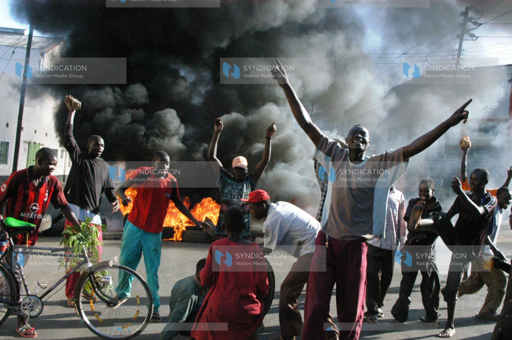 Kisumu's Oginga Odinga Street during the post-election violence