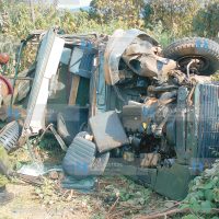 Six General Service Officers were critically injured when this vehicle rammed into a truck