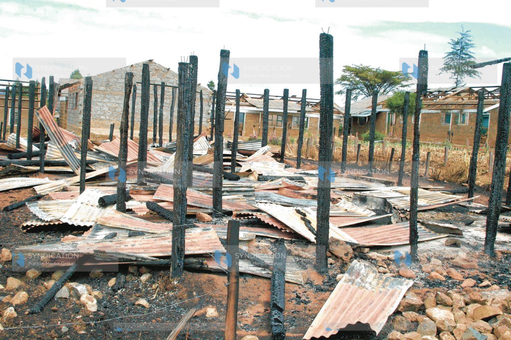 The remains of Rurigi Primary School in Burnt Forest