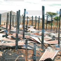 The remains of Rurigi Primary School in Burnt Forest