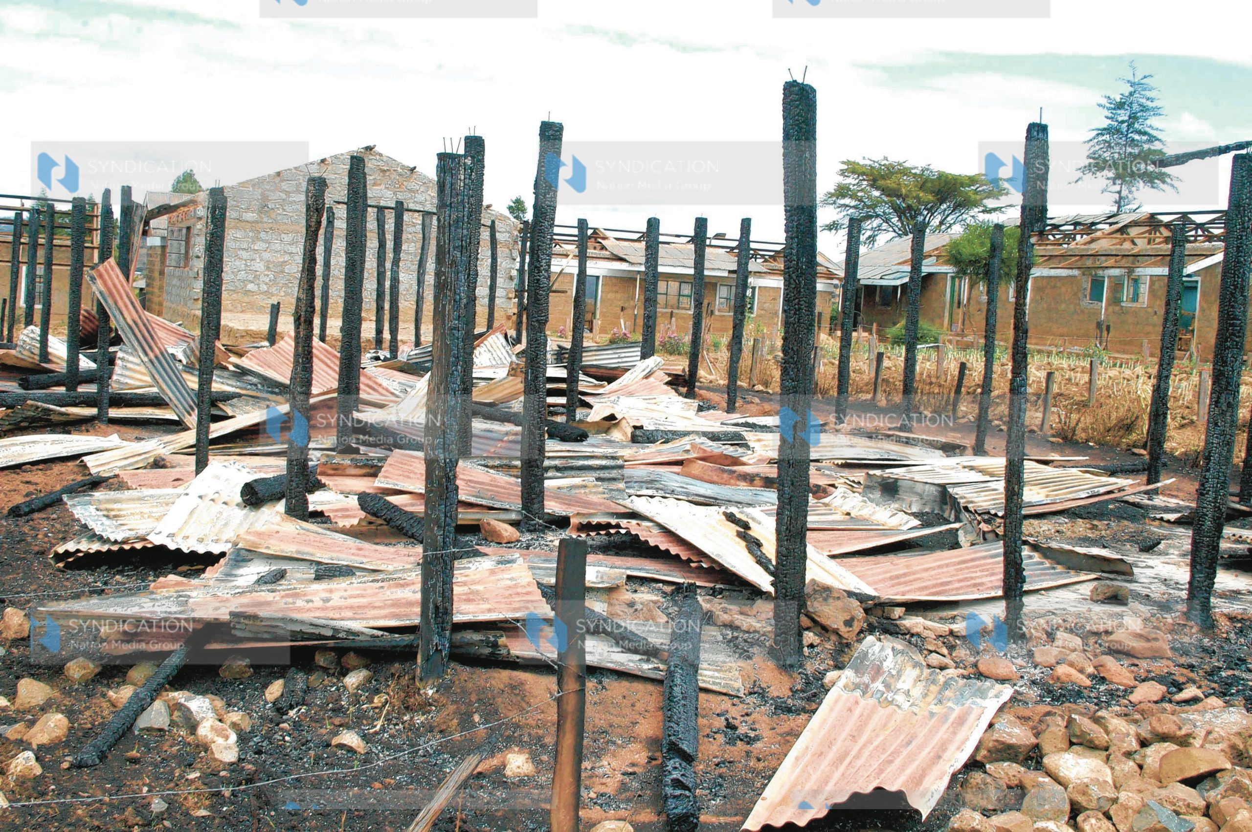 The remains of Rurigi Primary School in Burnt Forest